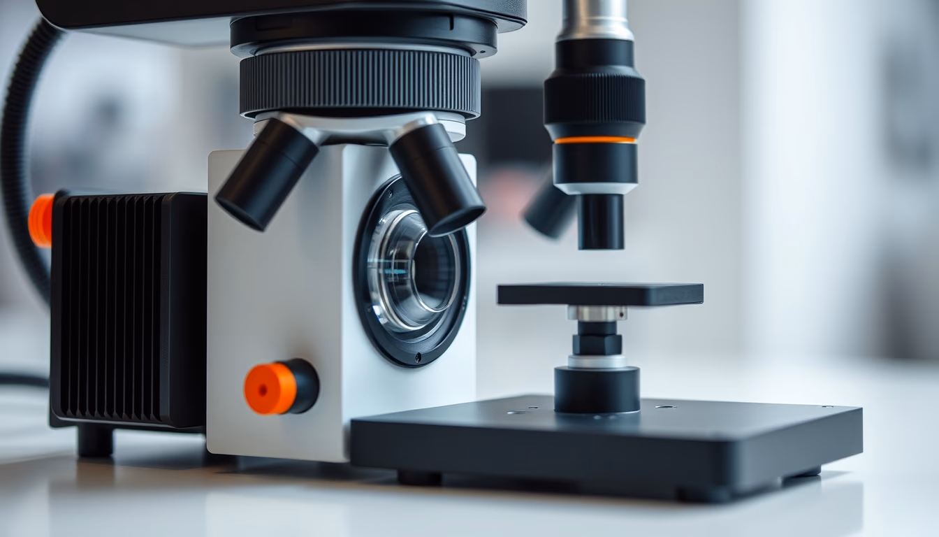 mass spectrometer device in editorial style