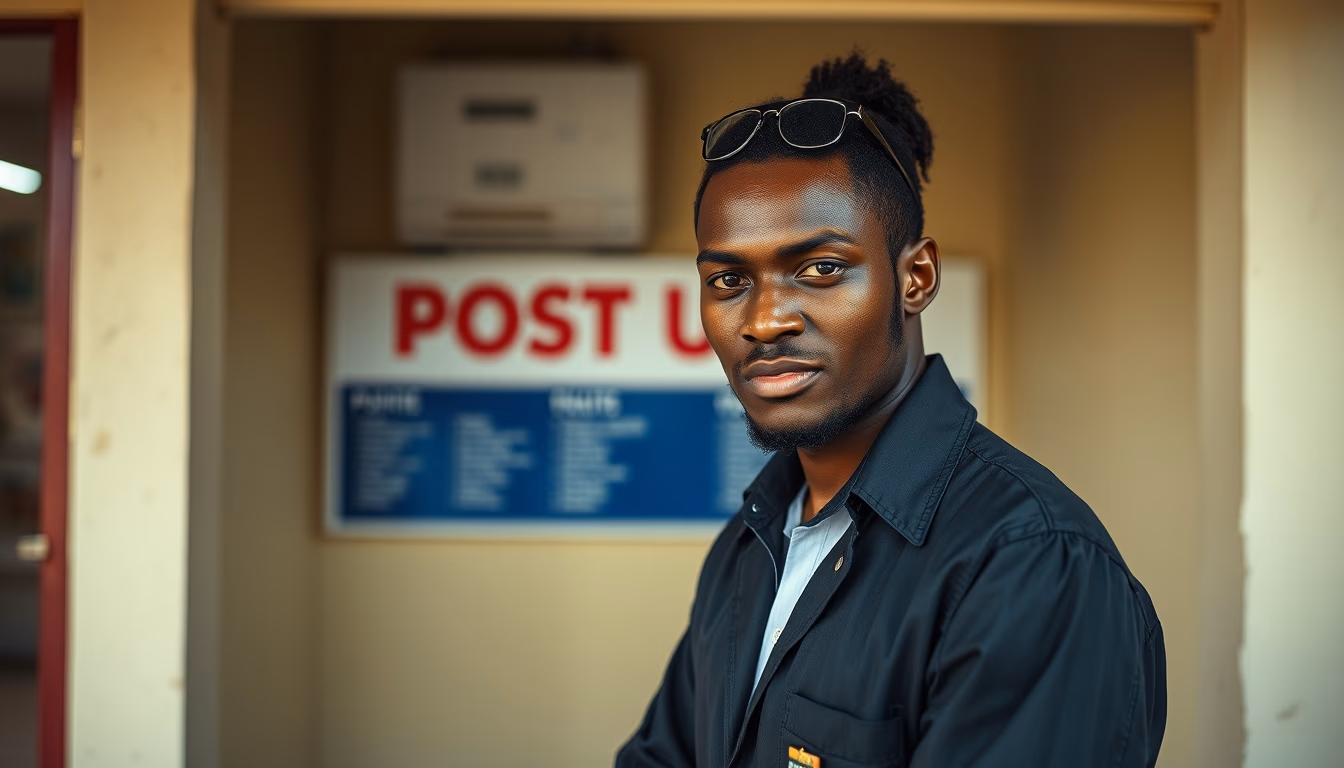 mauritius post office in editorial style