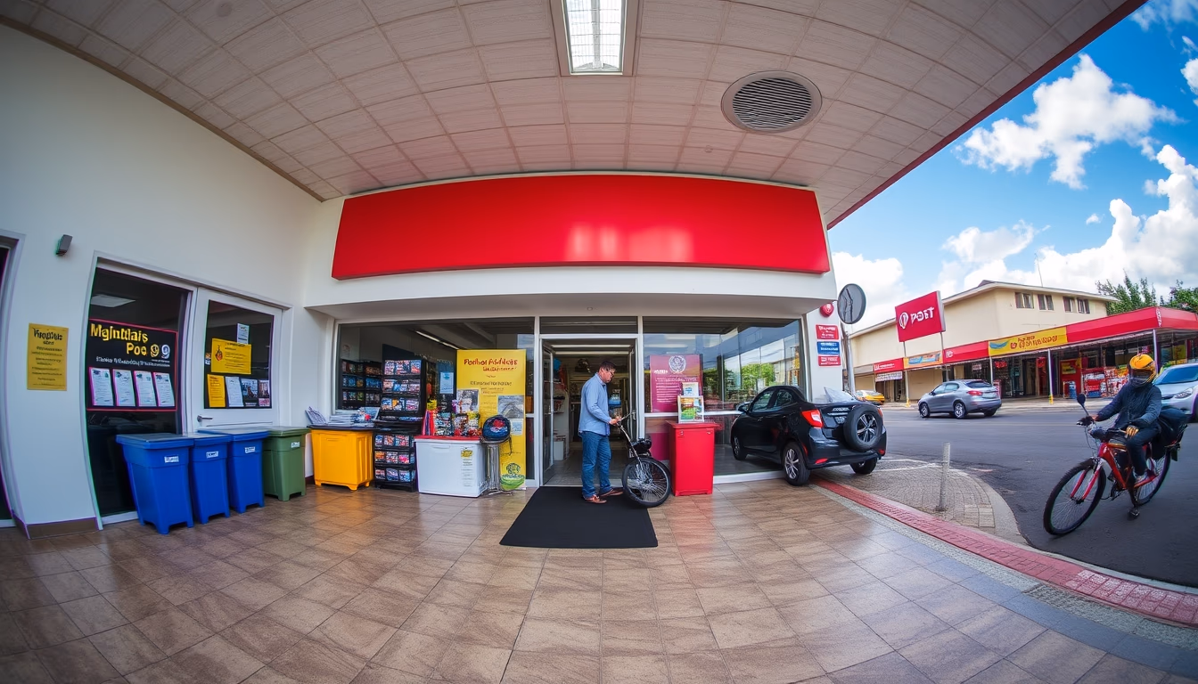 mauritius post office in editorial style