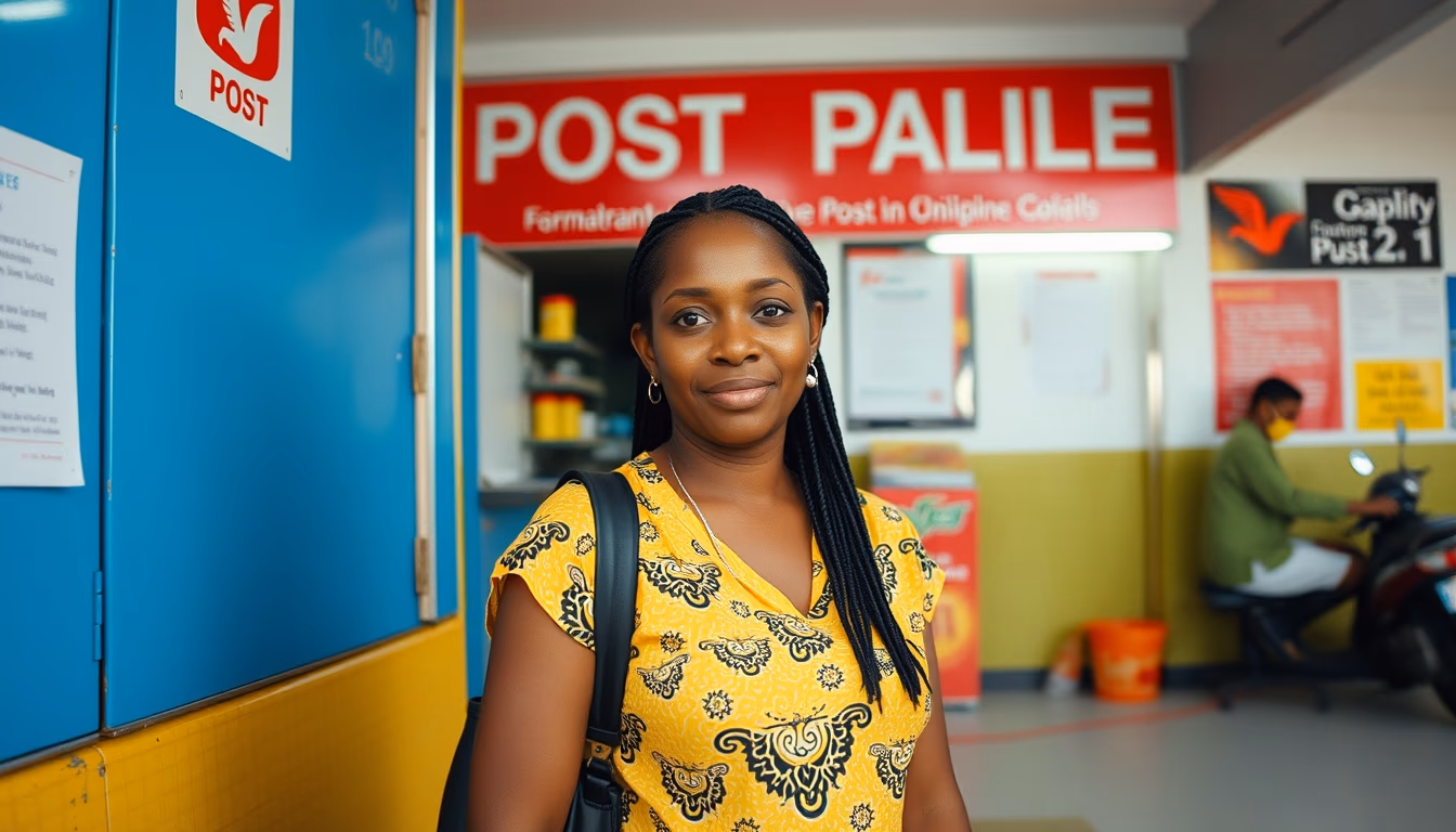 mauritius post office in editorial style