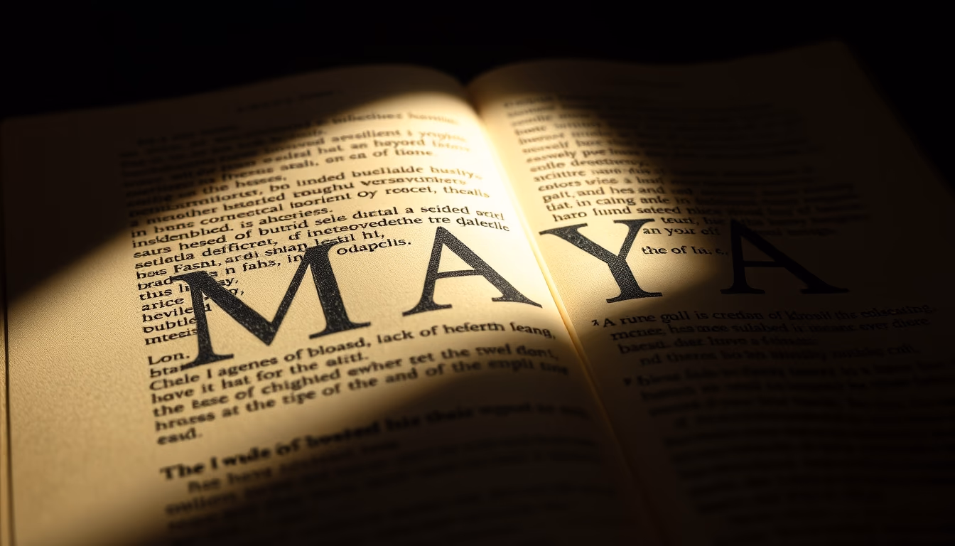 maya glyphs codex in editorial style