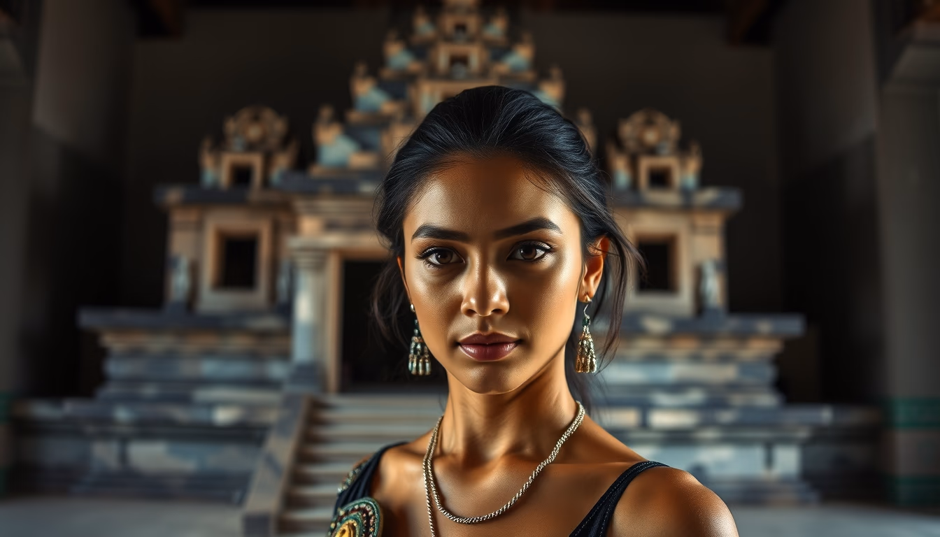 maya temple chichen in editorial style