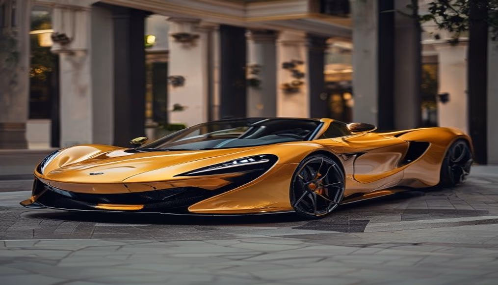 mclaren elva roadster in luxury editorial photography