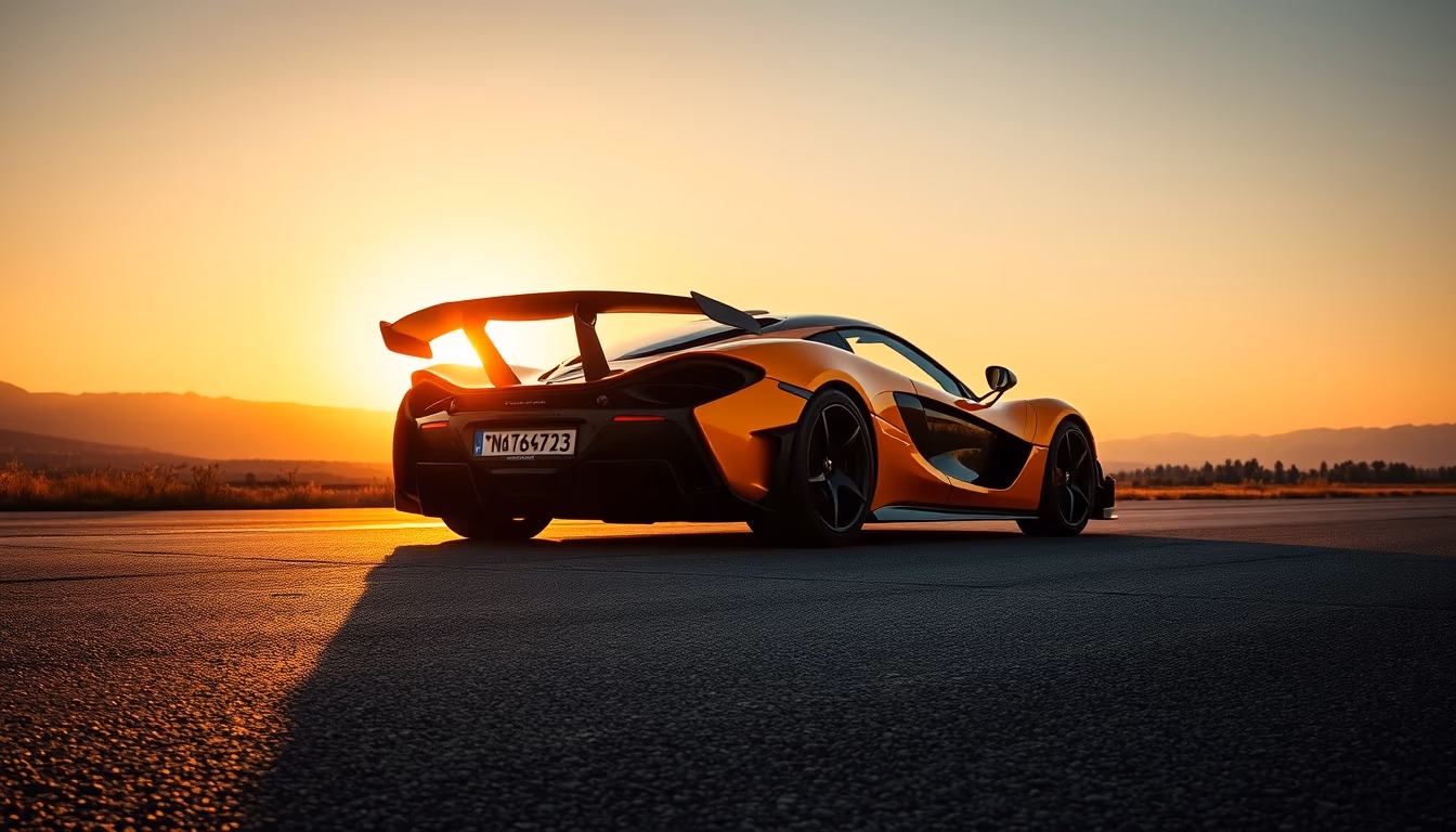 mclaren p1 hybrid in editorial style