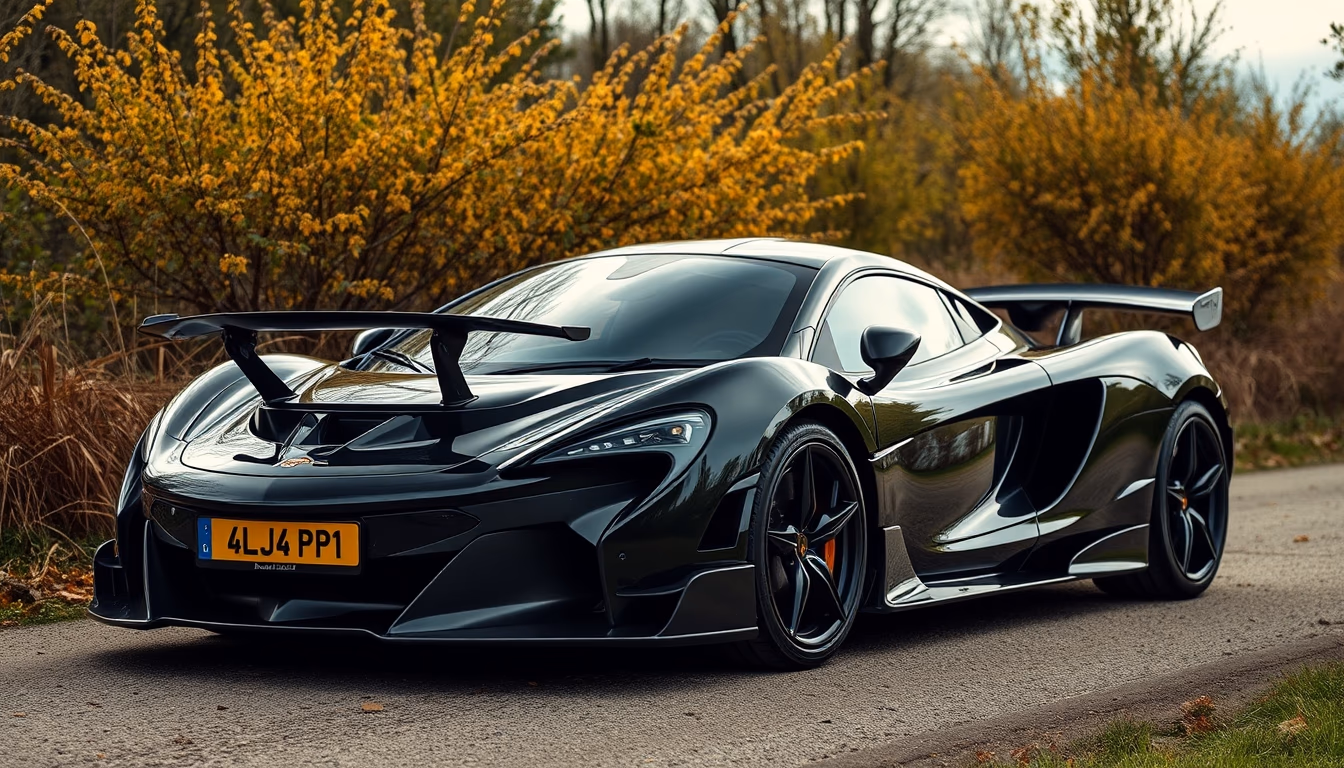 mclaren p1 hybrid in editorial style