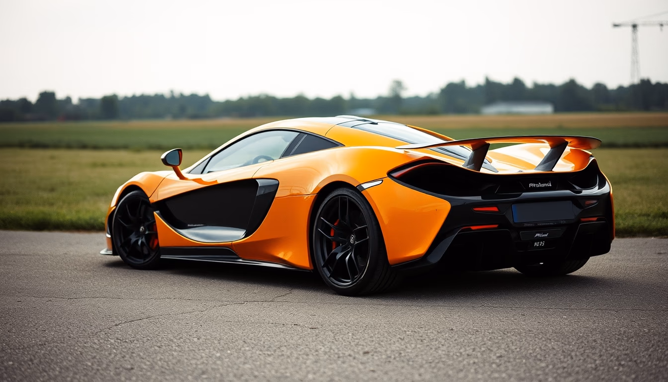 mclaren p1 hybrid in editorial style