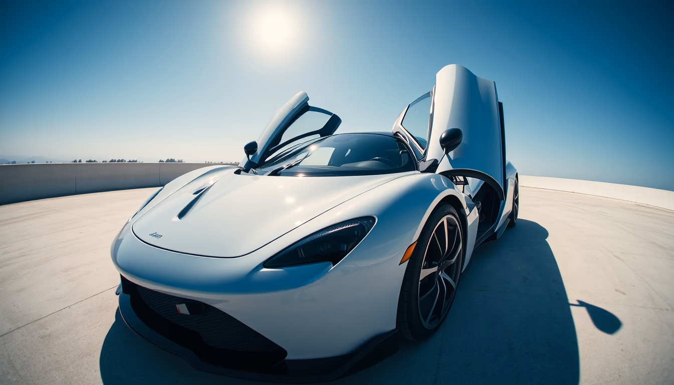 mclaren p1 hybrid in editorial style