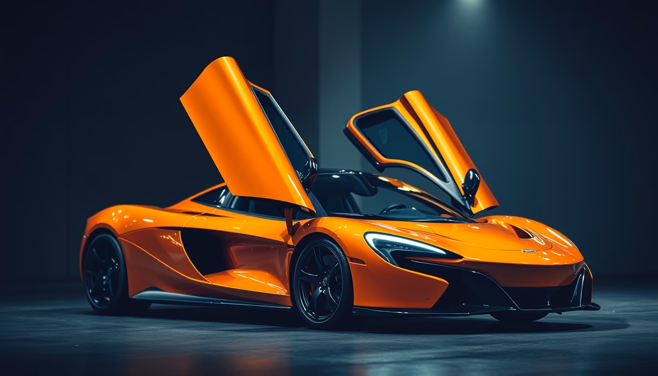 mclaren p1 hybrid in editorial style