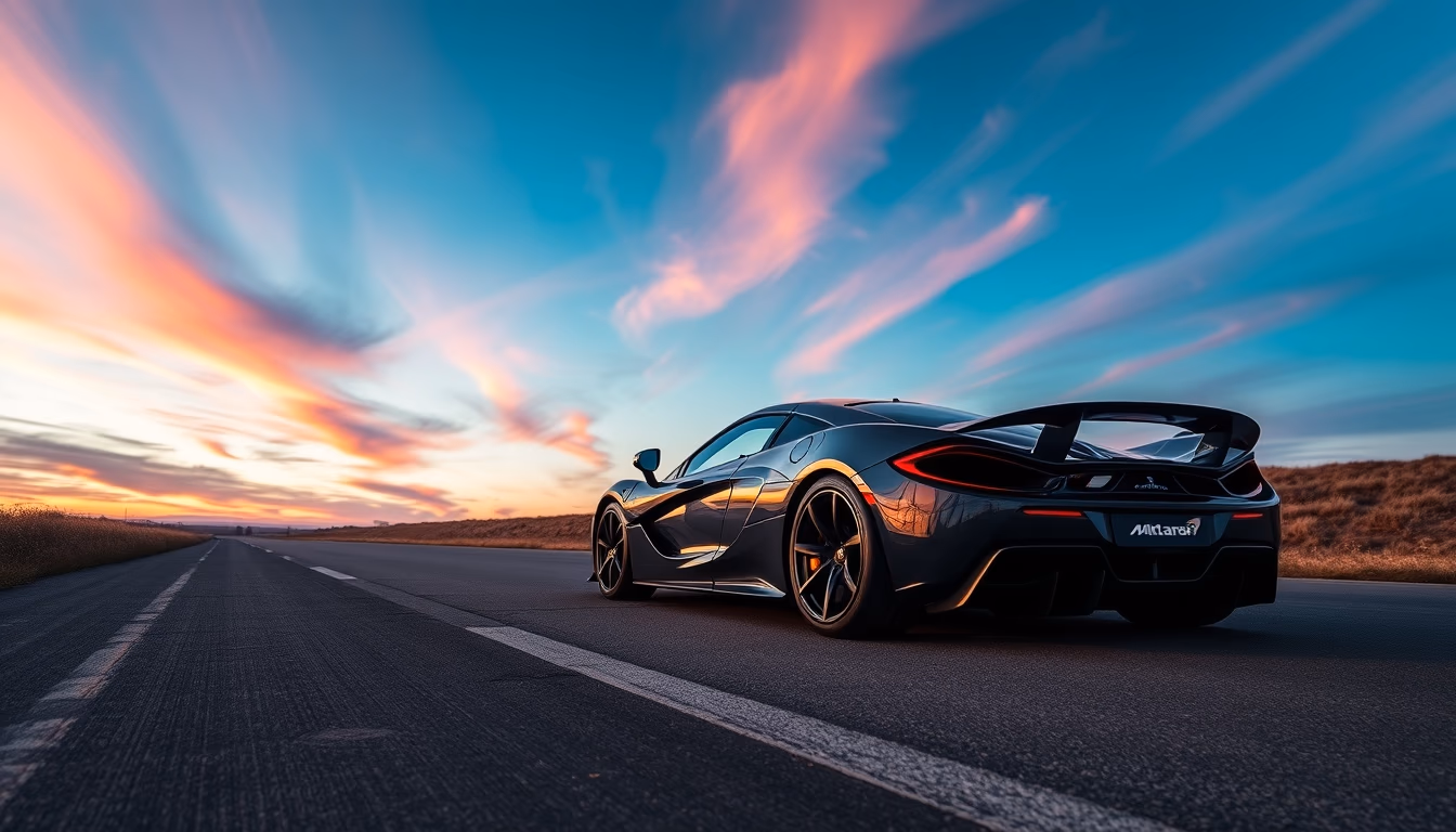 mclaren p1 hybrid in editorial style