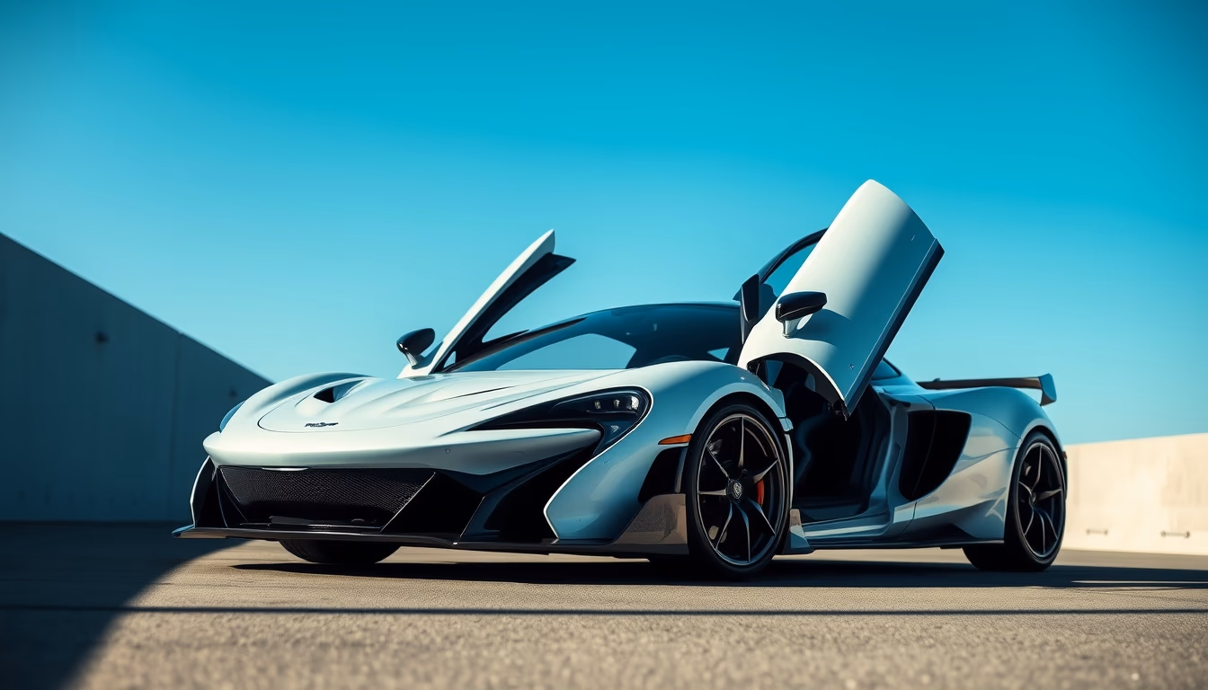 mclaren p1 hybrid in editorial style