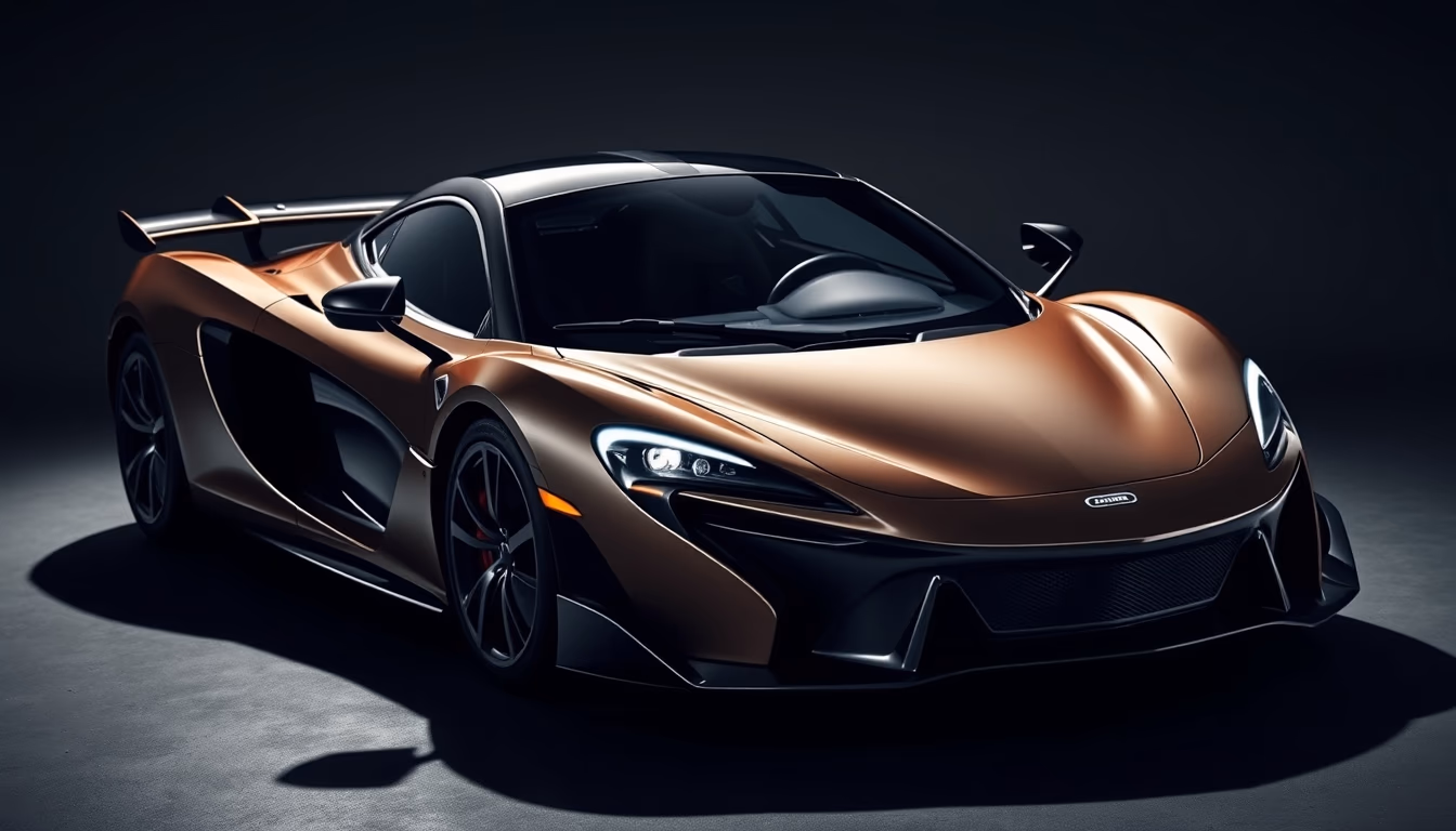 mclaren p1 hybrid in editorial style