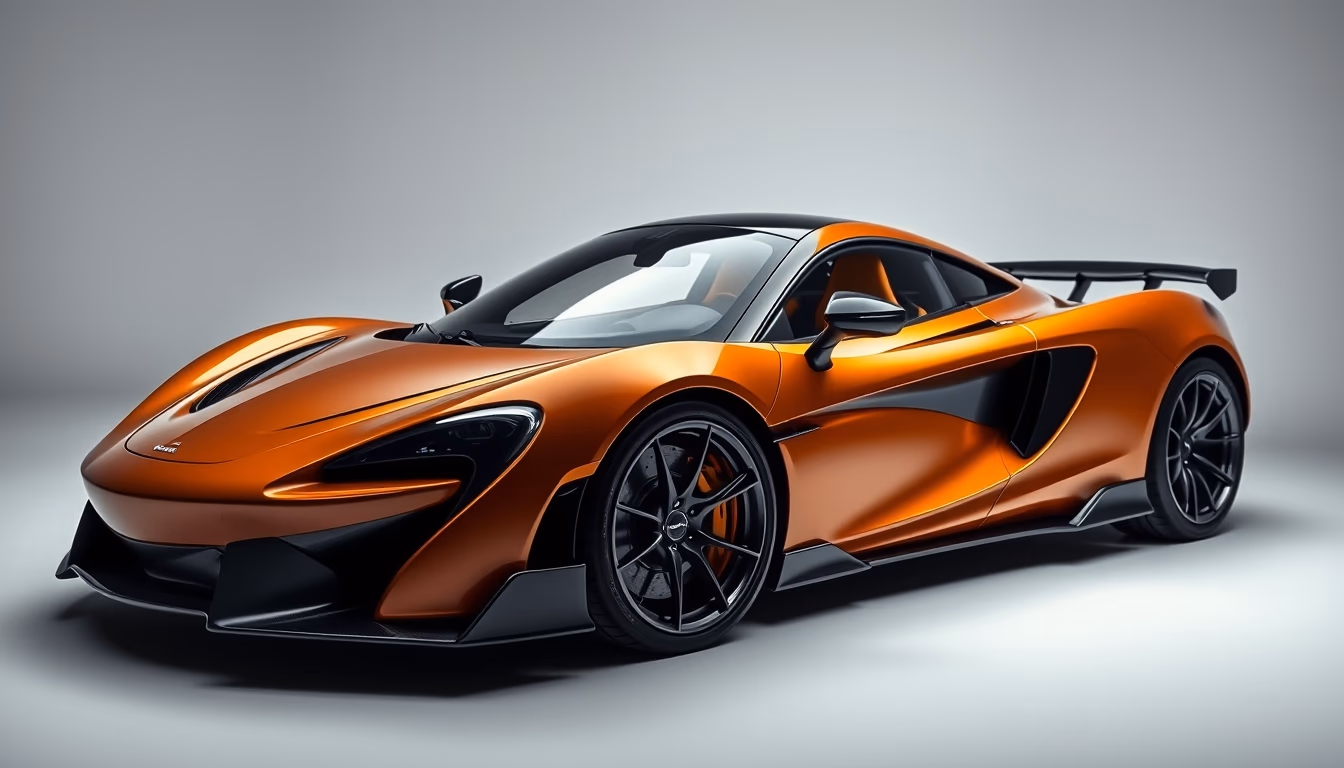 mclaren p1 hybrid in editorial style