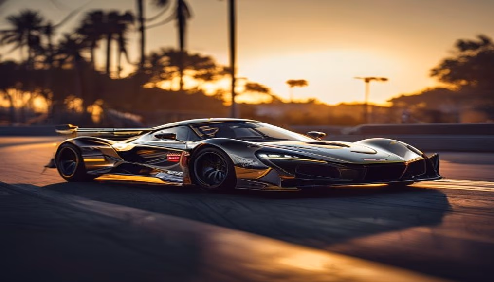 mclaren senna gtr track in luxury editorial photography