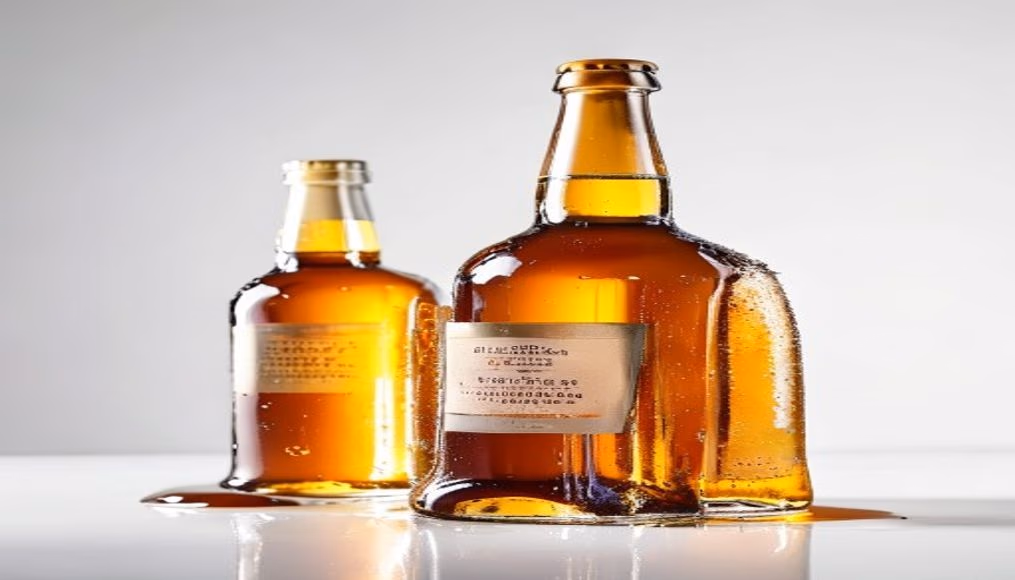 mead bottles honey wine in editorial style