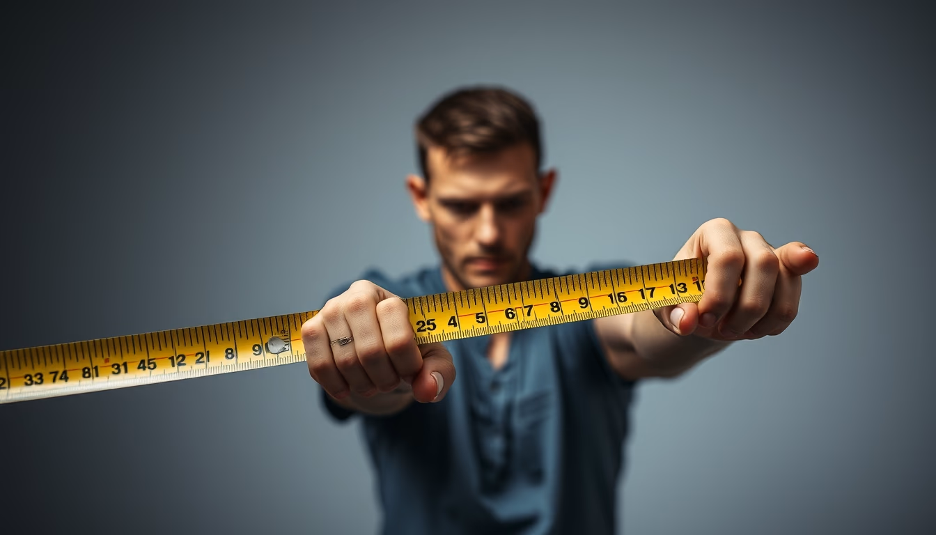 measuring tape extended in editorial style