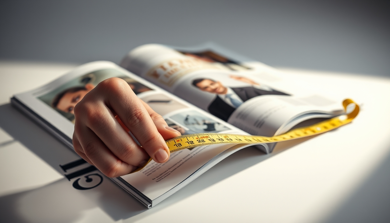 measuring tape extended in editorial style