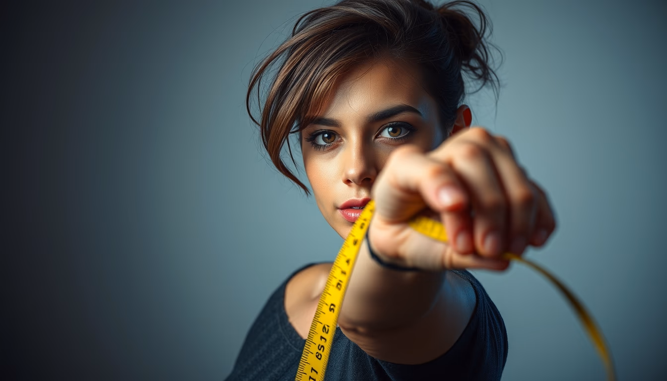 measuring tape extended in editorial style