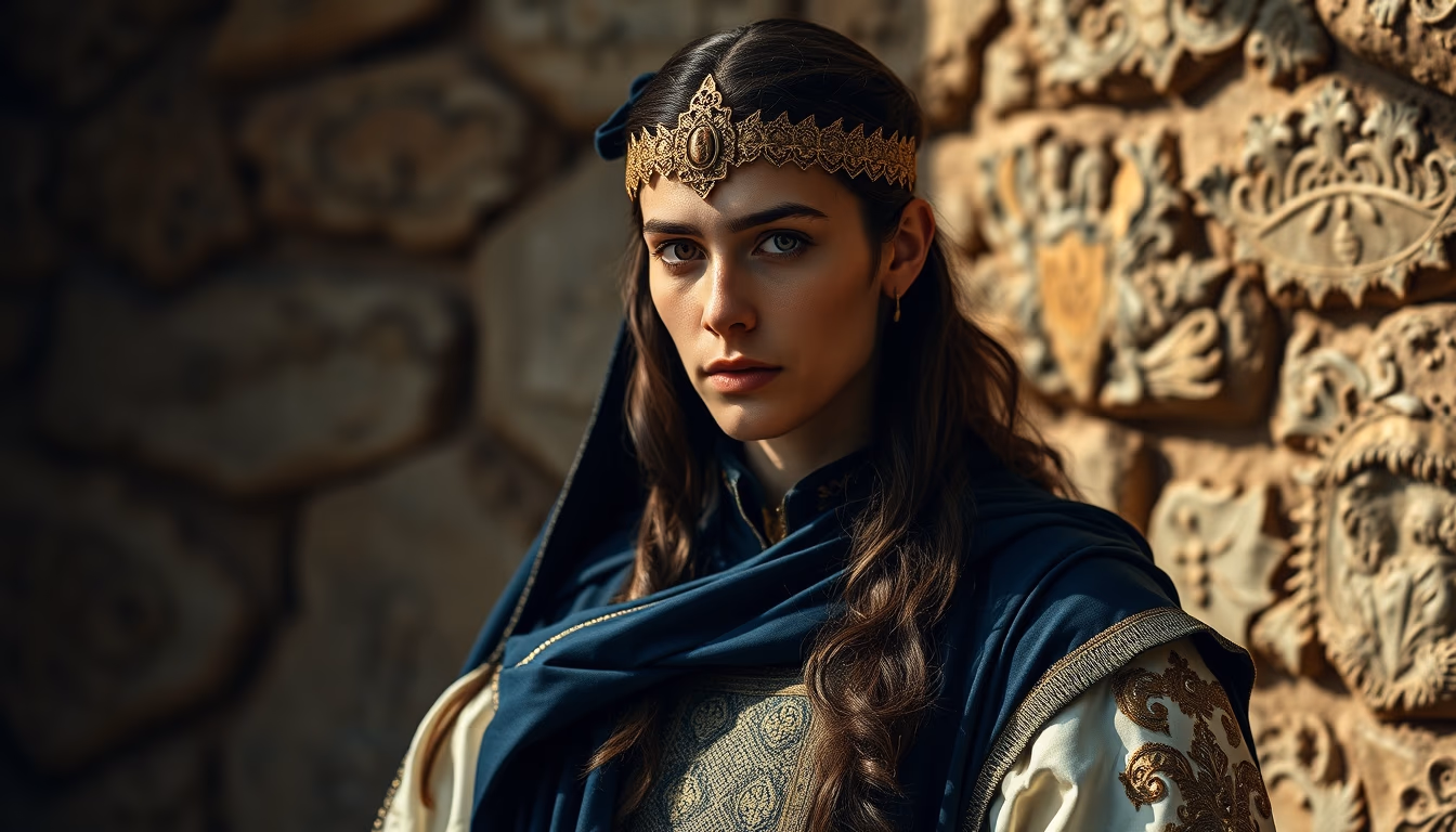 medieval florin gold in editorial style