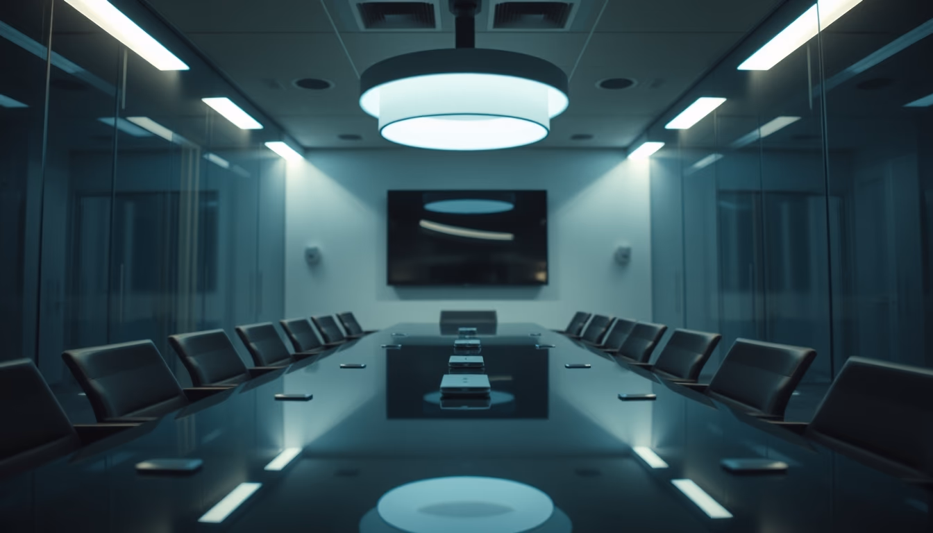 meeting room glass in editorial style