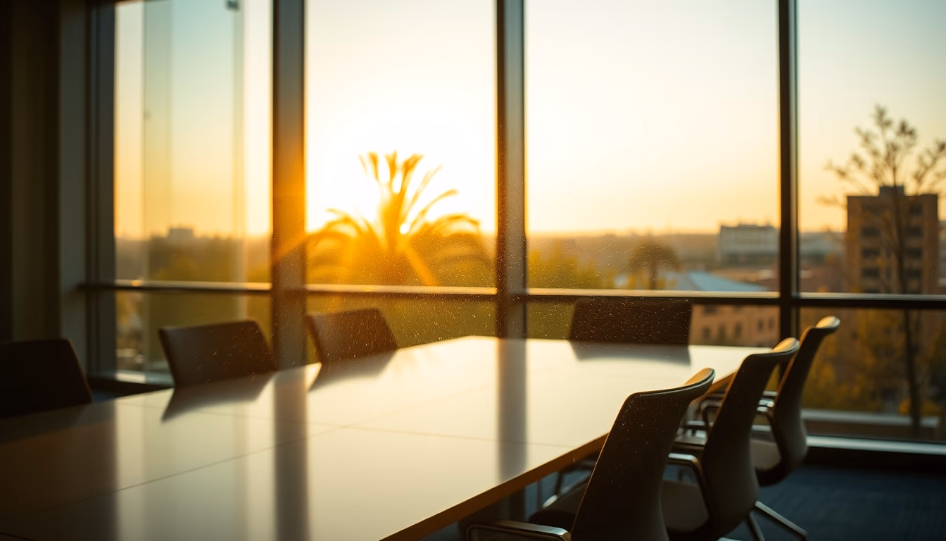 meeting room glass in editorial style