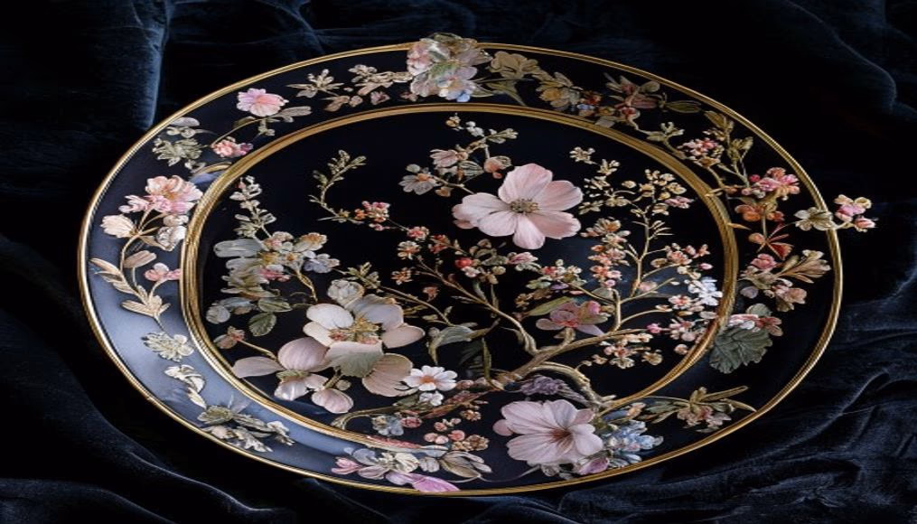meissen royal blossom plate in luxury editorial photography