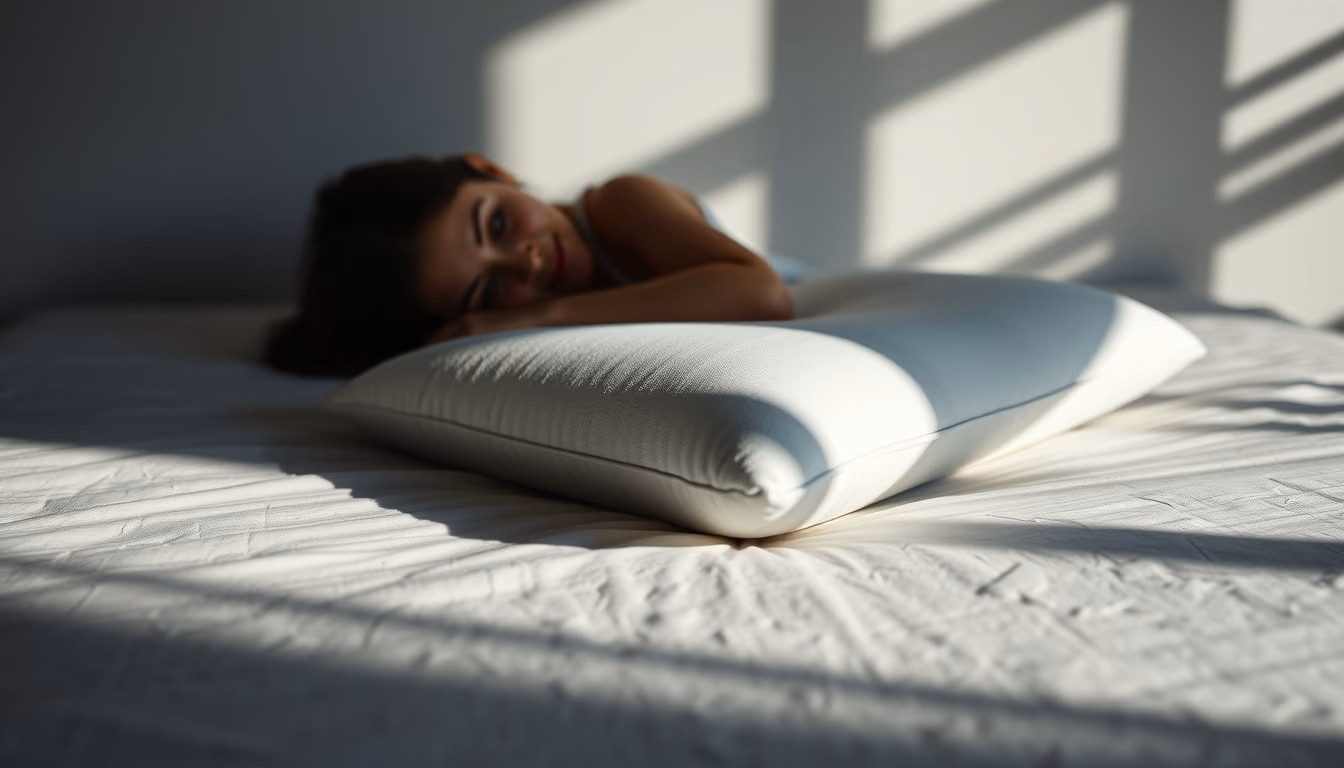 memory foam pillow in editorial style