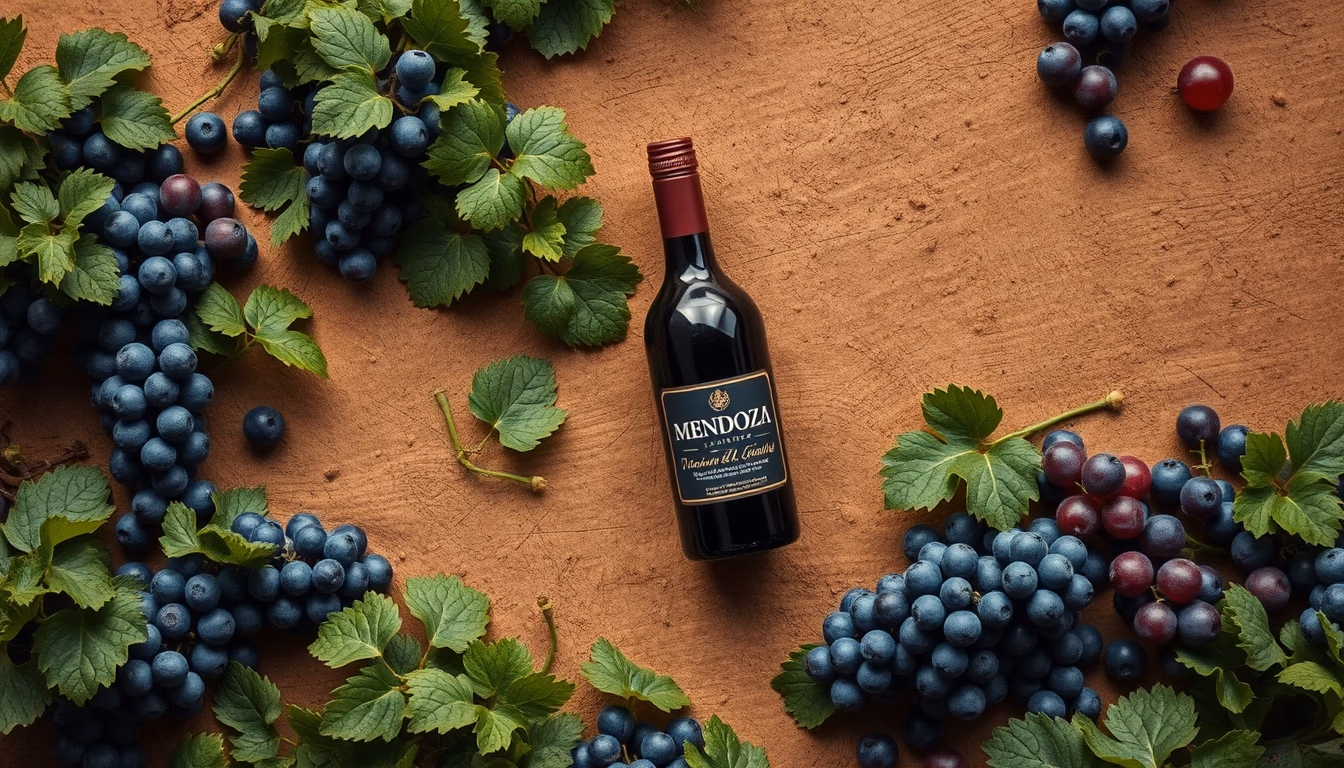 mendoza argentine vineyard in editorial style