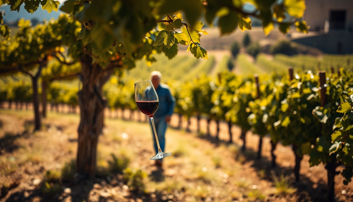 mendoza argentine vineyard in editorial style