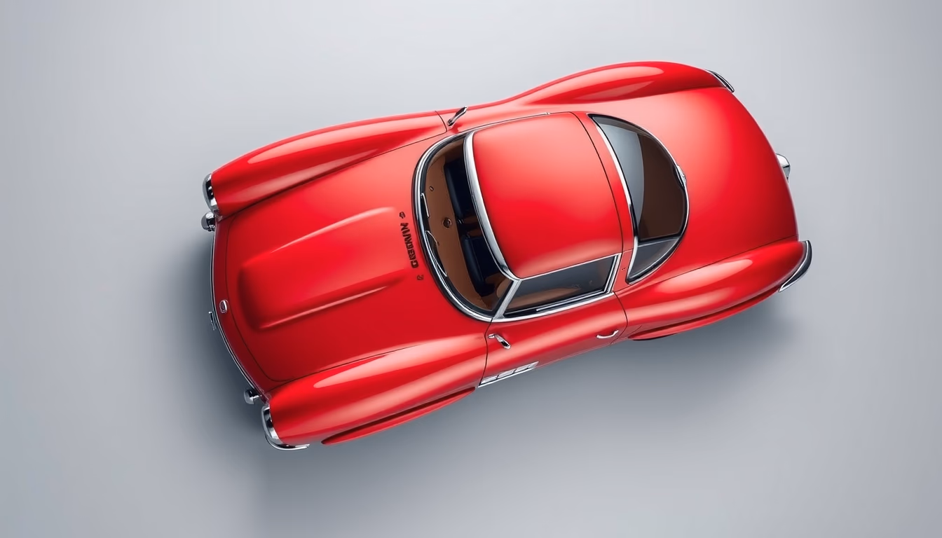 mercedes 300sl gullwing in editorial style