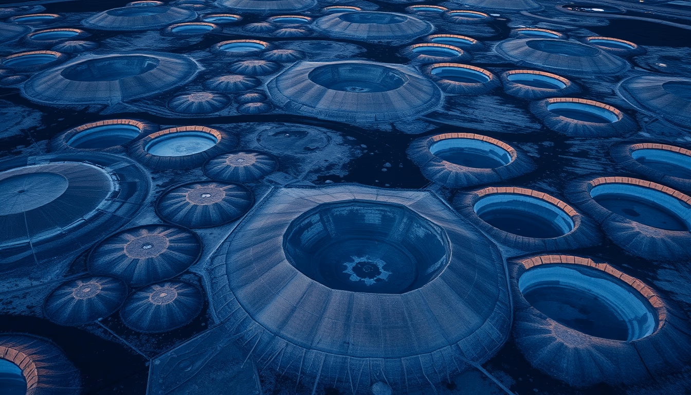 mercury surface craters in editorial style