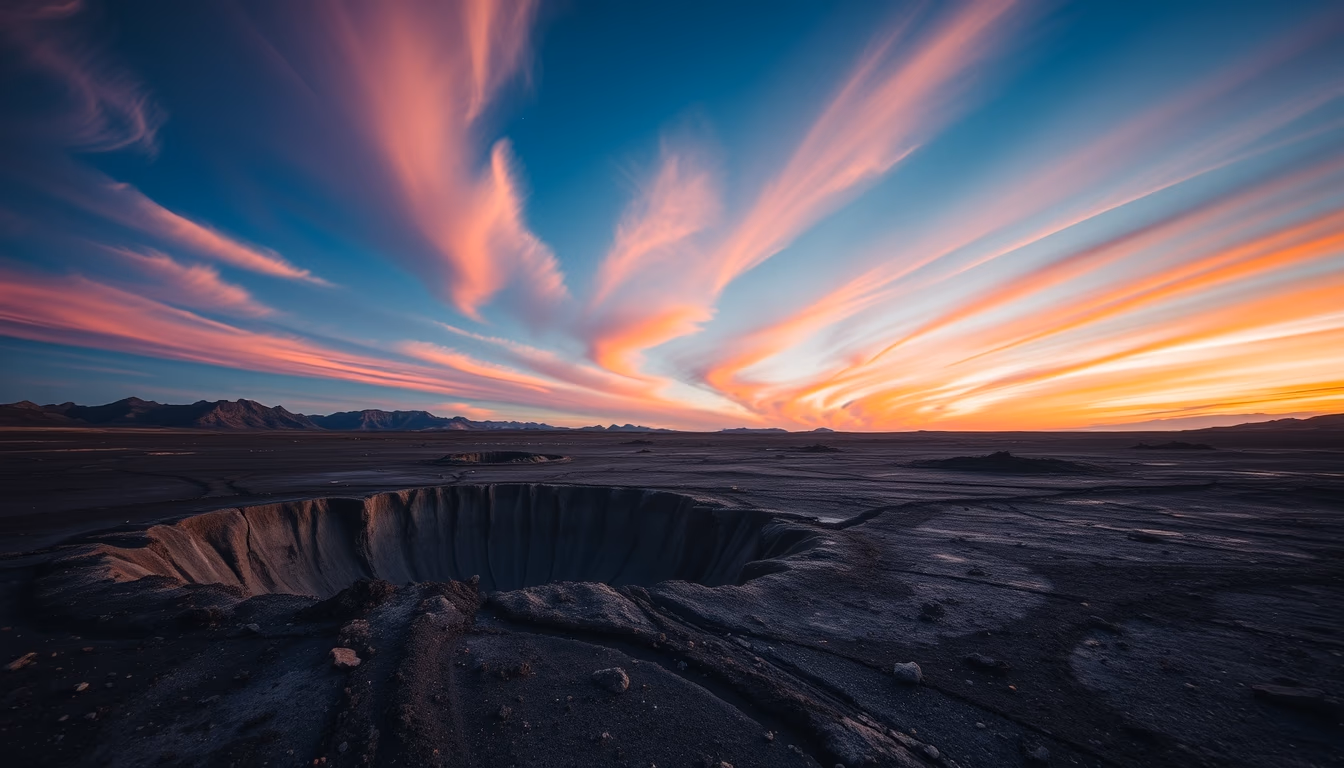 mercury surface craters in editorial style