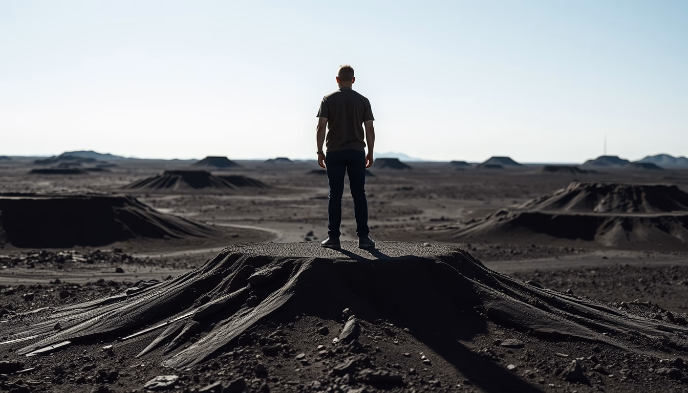 mercury surface craters in editorial style