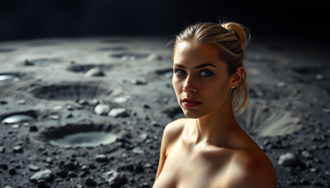 mercury surface craters in editorial style