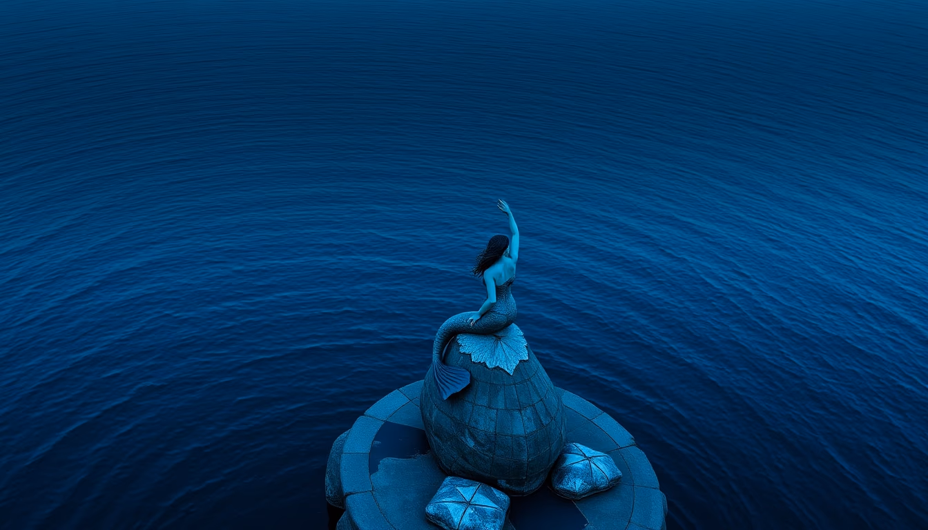 mermaid copenhagen in editorial style