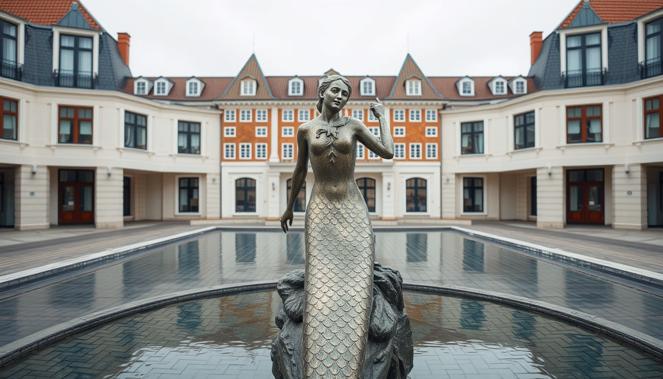 mermaid copenhagen in editorial style