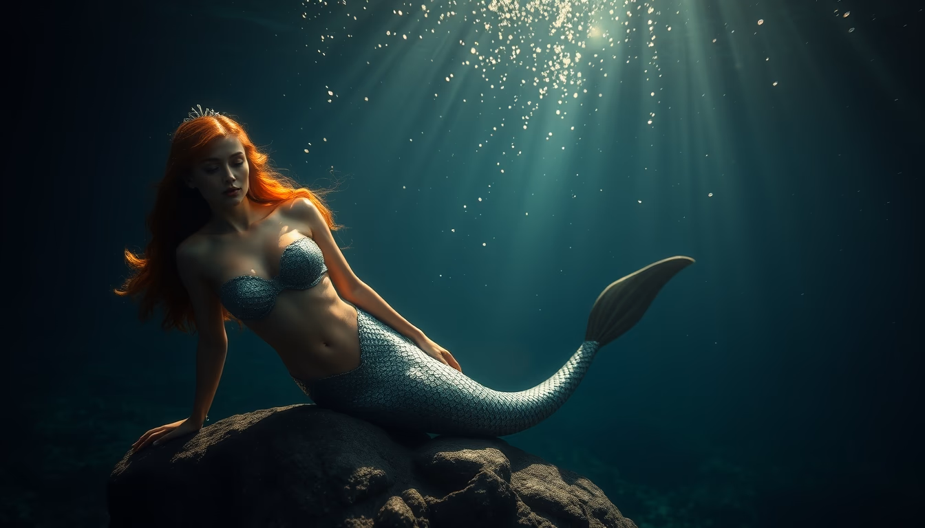 mermaid copenhagen in editorial style