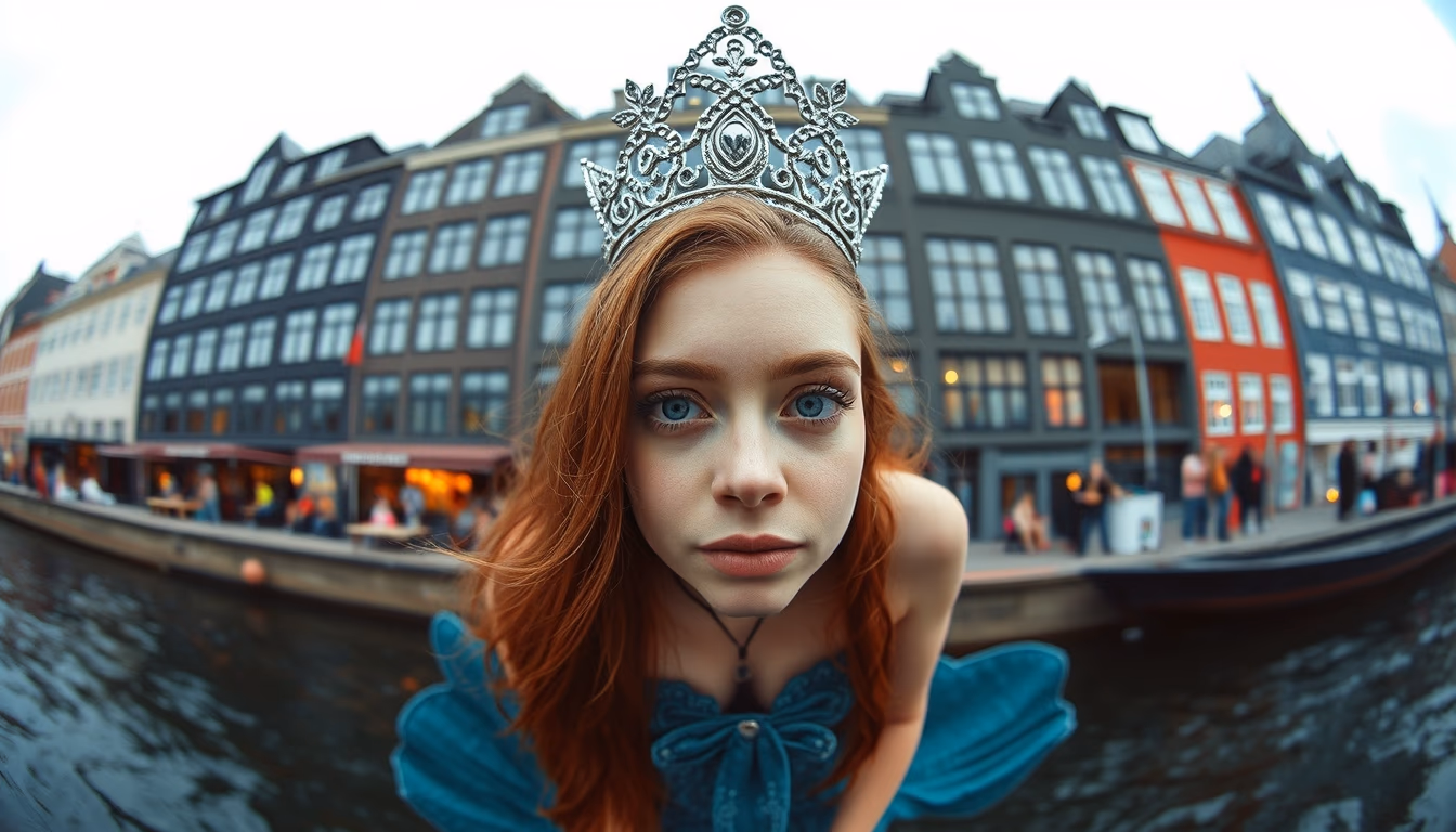 mermaid copenhagen in editorial style