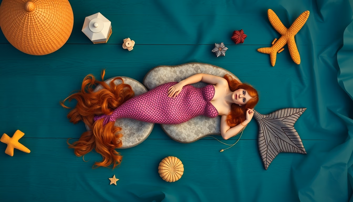 mermaid copenhagen in editorial style