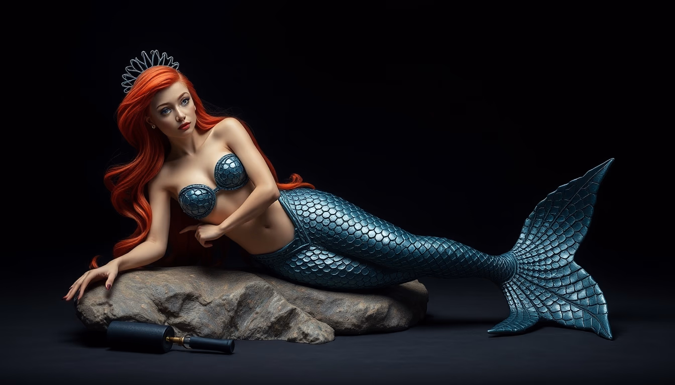 mermaid copenhagen in editorial style