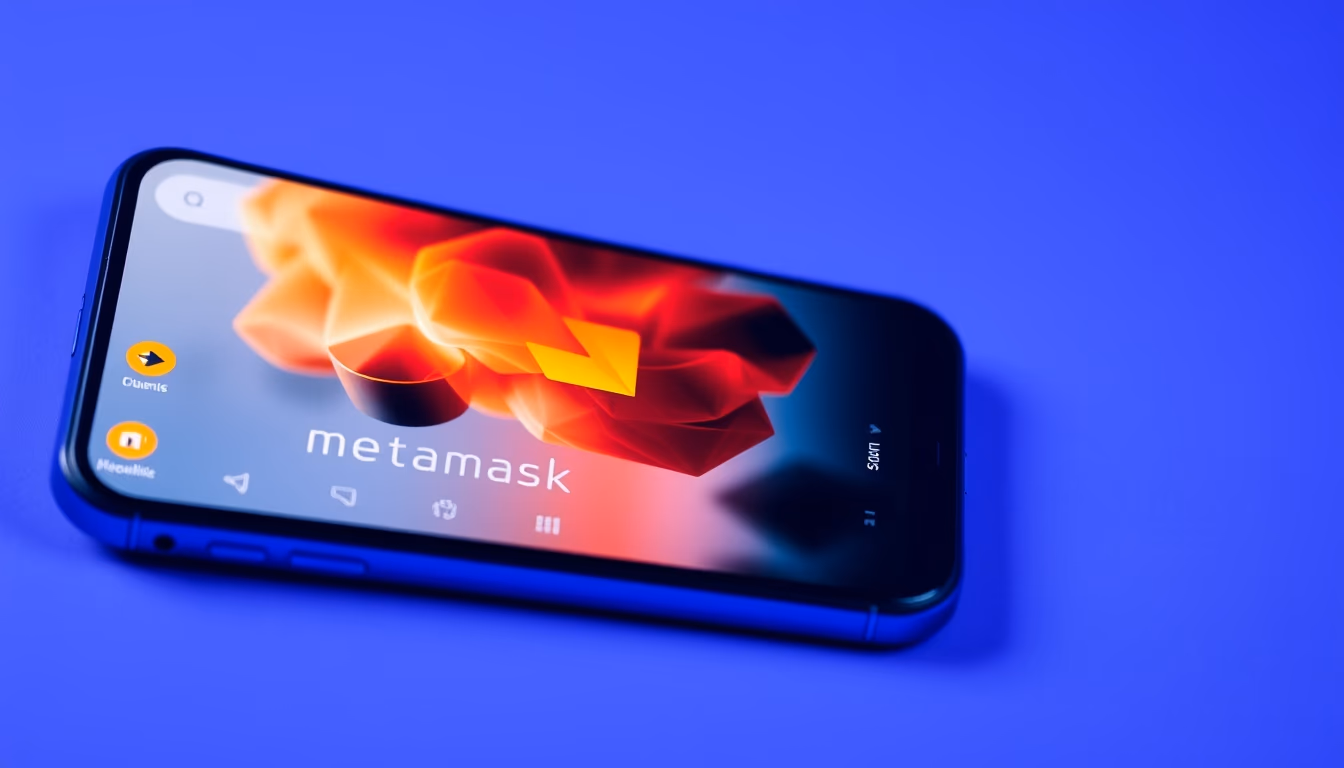 metamask wallet UI on smartphone screen in editorial style