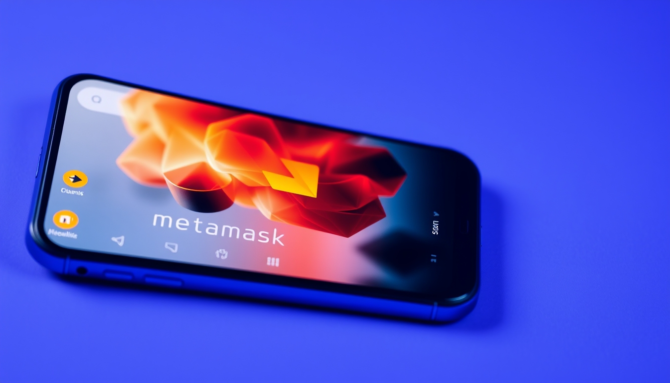 metamask wallet UI on smartphone screen in editorial style