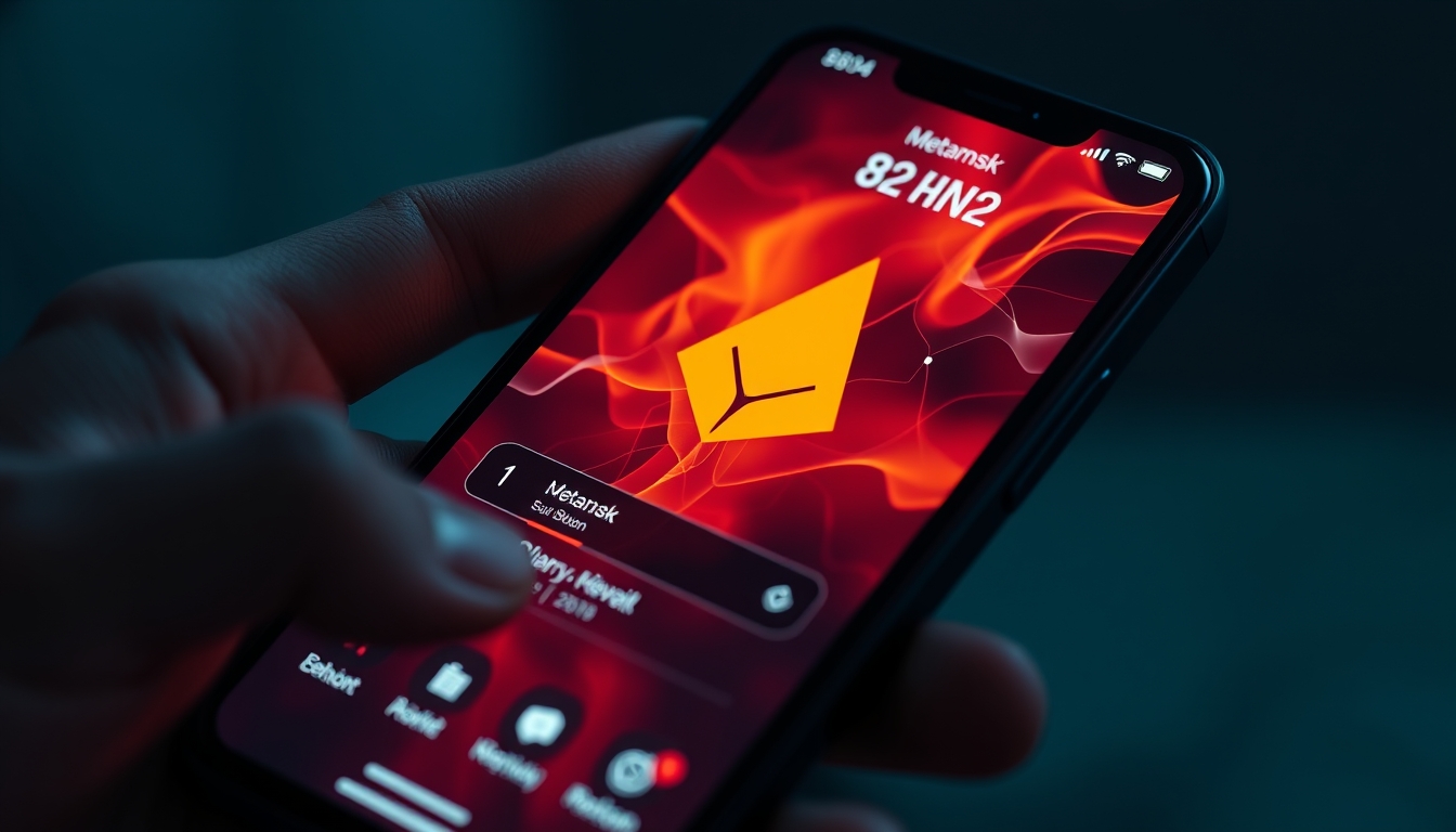 metamask wallet UI on smartphone screen in editorial style