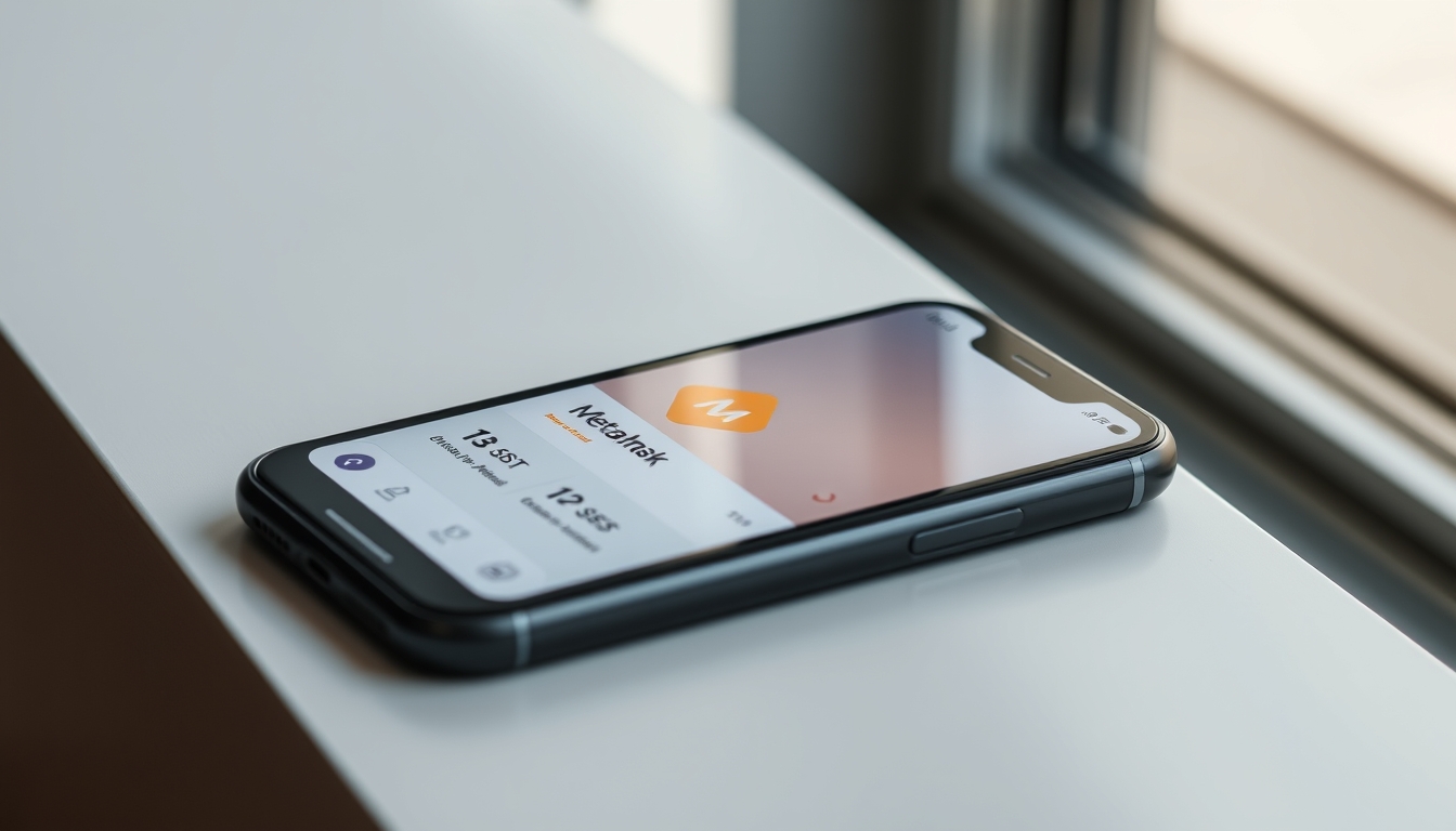 metamask wallet UI on smartphone screen in editorial style