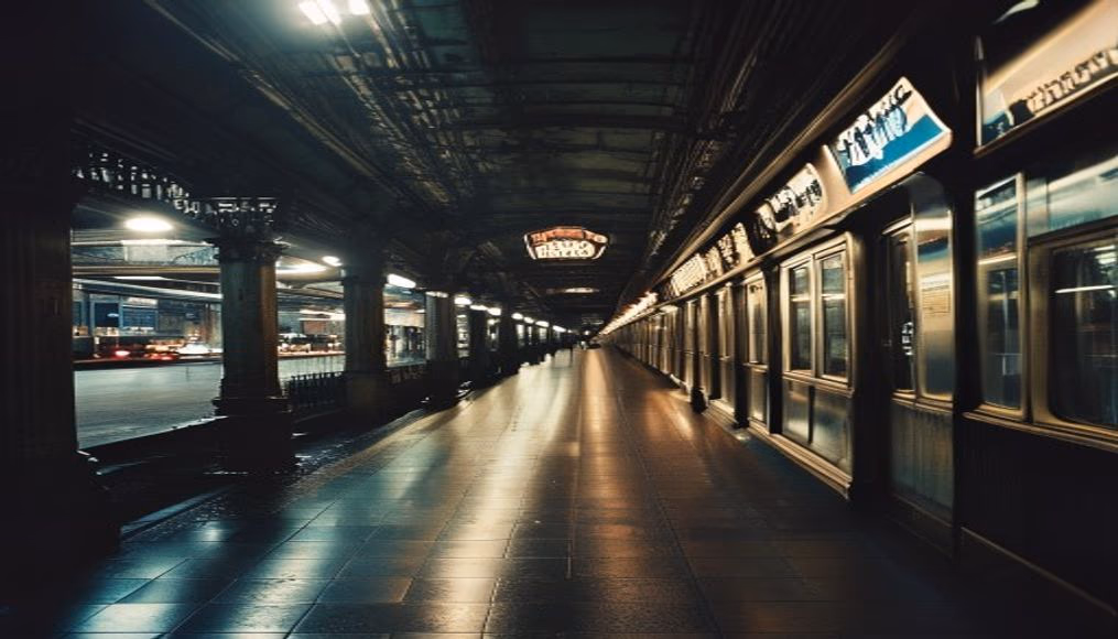 metro paris station in editorial style