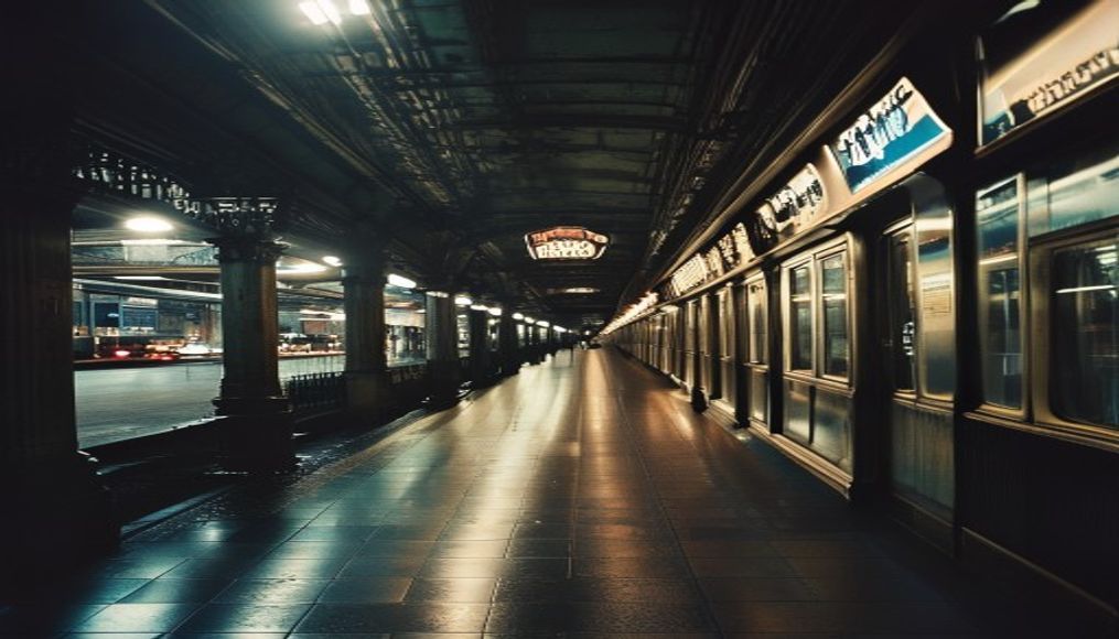 metro paris station in editorial style