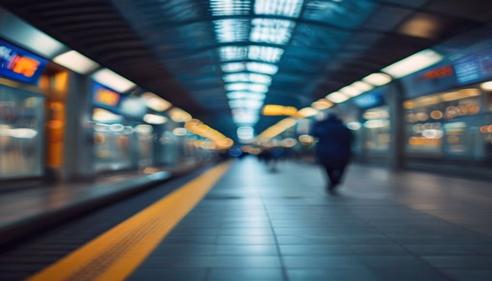 metro paris station in editorial style