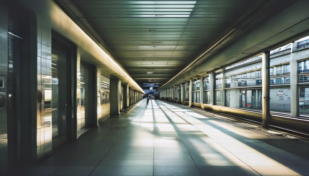 Metro paris station em estilo editorial
