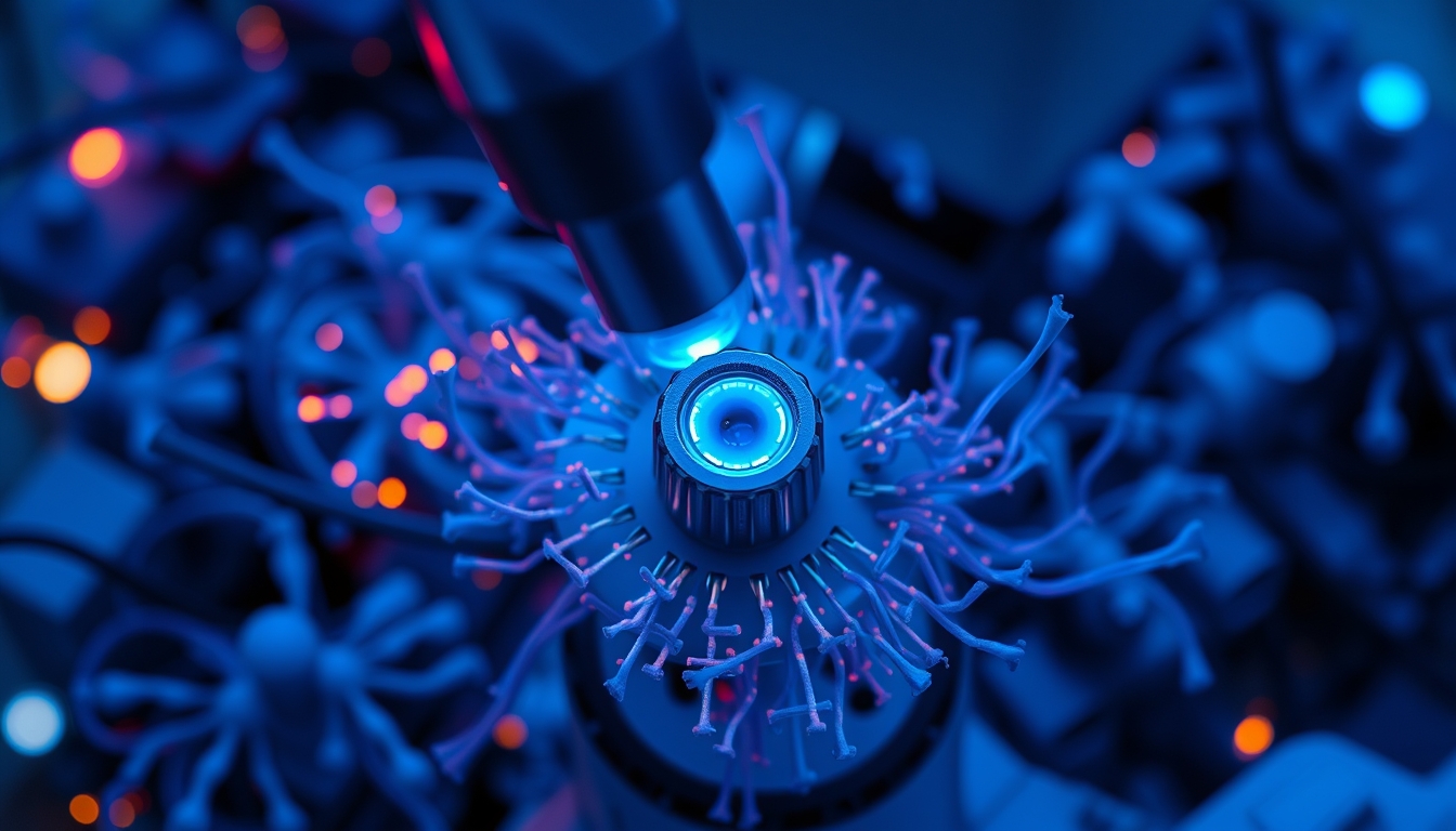 microscope view cell culture in editorial style