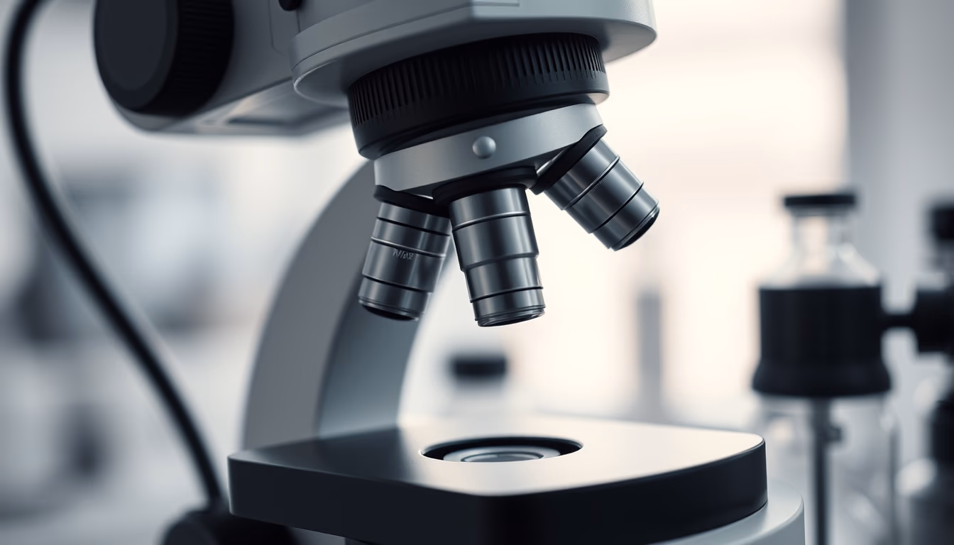 Microscope view cell culture em estilo editorial