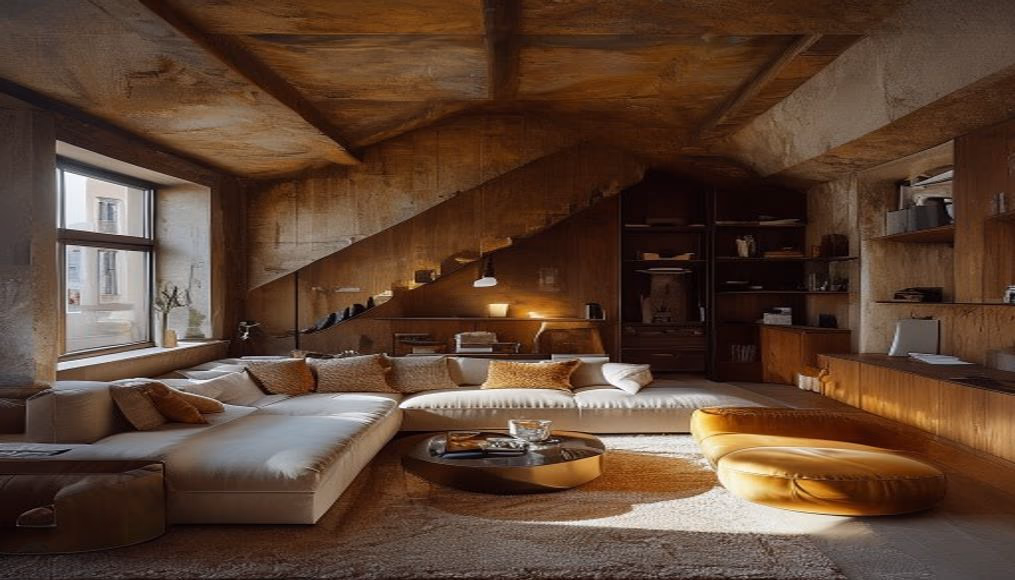 Milan attic loft moderno em fotografia editorial de luxo